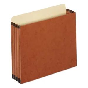 Pendaflex® File Cabinet Pockets, 3.5" Expansion, Letter Size, Redrope, 10/box