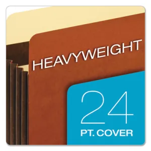 Pendaflex® Heavy-Duty File Pockets, 5.25" Expansion, Legal Size, Redrope, 10/box