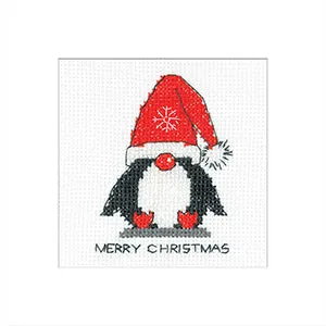 Penguin - Santa Hat Cards (Heritage Stitchcraft)