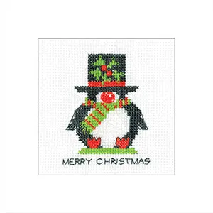 Penguin - Top Hat Cards (Heritage Stitchcraft)