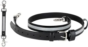Perfect Fit Firefighter Leather Reflective Bundle- Radio Strap and Anti-Sway Holder Combo Kit