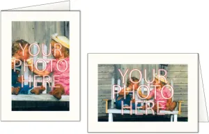 Photographer's Edge, Photo Insert Card Sample Pack, 10 Blank Cards and Envelopes, All Occasion Cards, for 4x6 Photos - Bright White