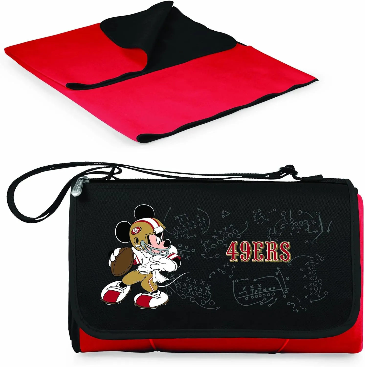 PICNIC TIME NFL Unisex-Adult NFL Mickey Blanket Tote Outdoor Picnic Blanket