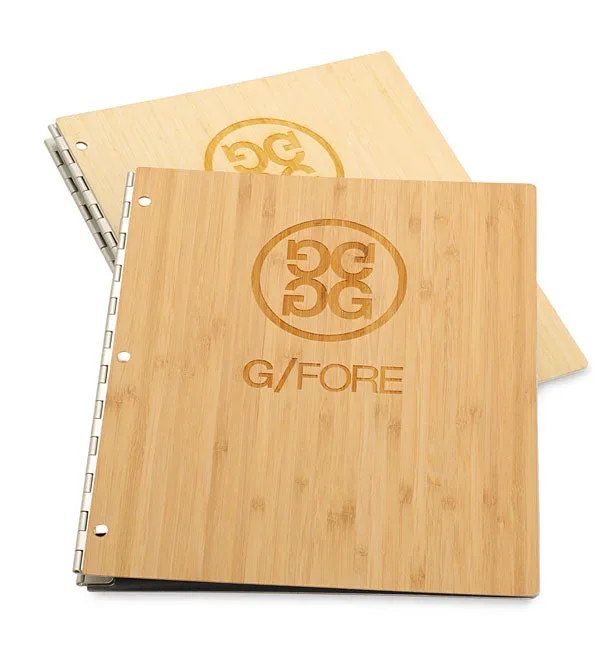 Pina Zangaro Bamboo 11"x14" Landscape Screwpost Portfolio Book - Amber
