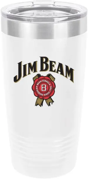 Polar Camel Jim Beam 20oz Tumbler - Ringneck Stainless Steel Insulated Tumbler with Clear Lid - Great Travel Tumbler - Premium Quality Stainless Steel Tumblers