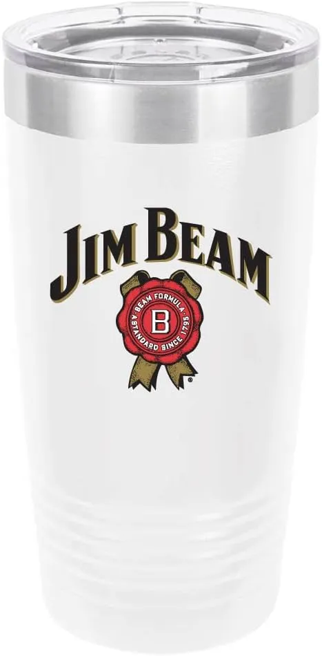 Polar Camel Jim Beam 20oz Tumbler - Ringneck Stainless Steel Insulated Tumbler with Clear Lid - Great Travel Tumbler - Premium Quality Stainless Steel Tumblers