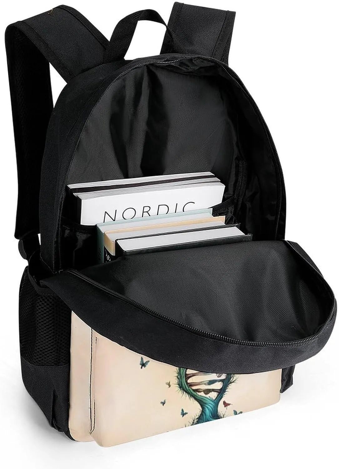 Polyester Daypack Backpack for Trekking Picnic Walking Cycling - Large Capacity Anti-Theft Multipurpose Shoulder Bag, Dna Tree Of Life Art Casual Daypack