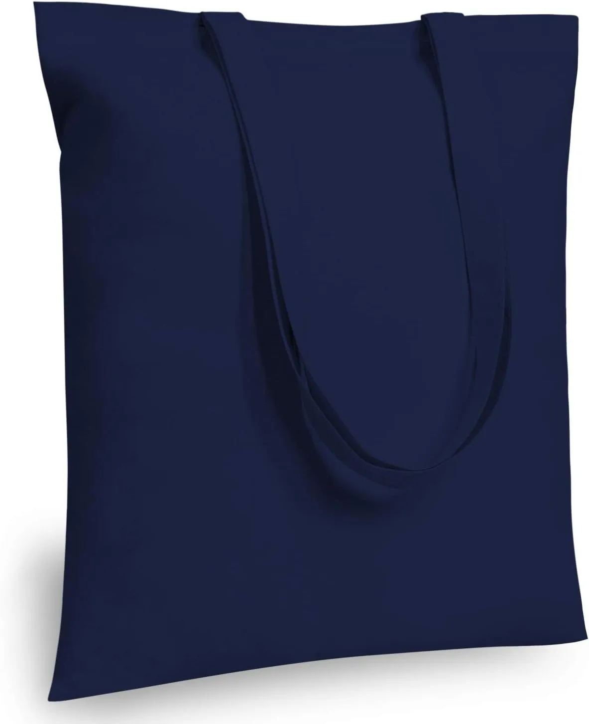 Popular Handicrafts 12 Pack Economical 14"x15" Cotton Tote Bag Lightweight Reusable Grocery Shopping Cloth Bags