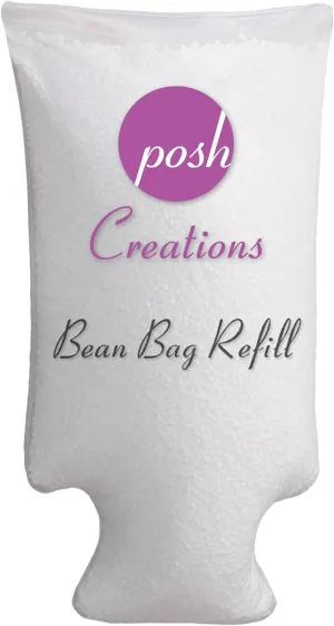 Posh Creations Filling Bean Bag Refill, 100L, White with EZ-Pour Zipper Spout