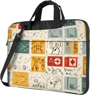 postal stationery Prints Laptop Bag - with Soft Interior, Multiple Pockets - Ideal for Men, Travel and Business