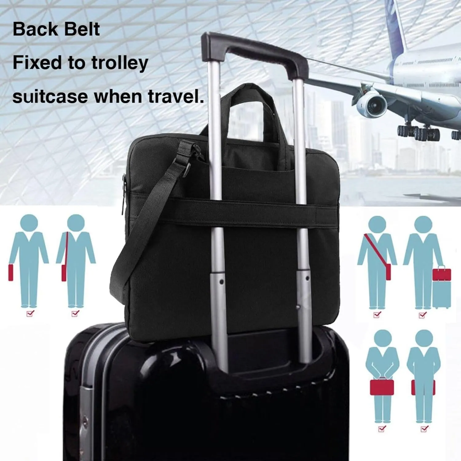 postal stationery Prints Laptop Bag - with Soft Interior, Multiple Pockets - Ideal for Men, Travel and Business