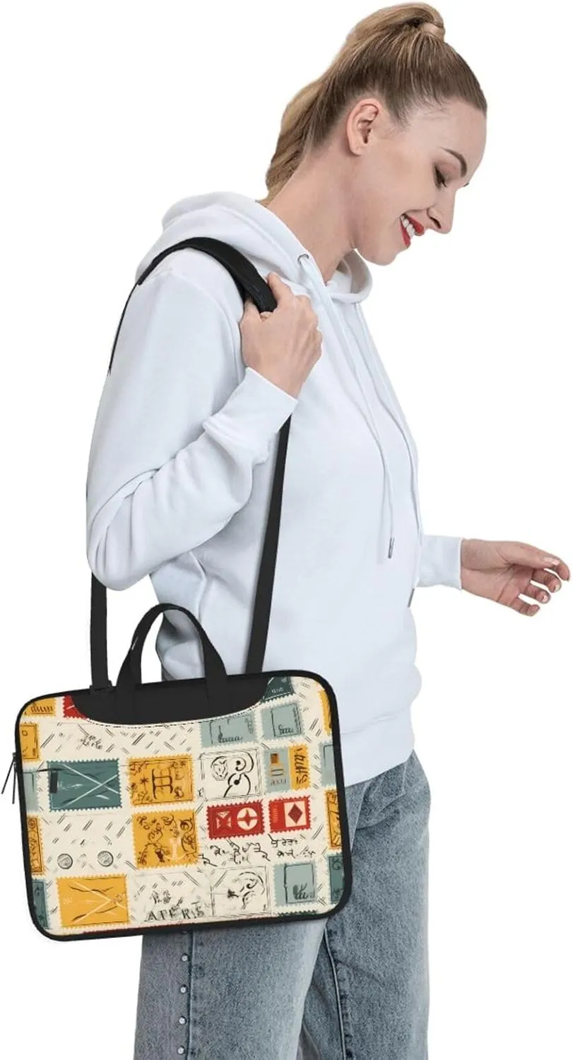postal stationery Prints Laptop Bag - with Soft Interior, Multiple Pockets - Ideal for Men, Travel and Business