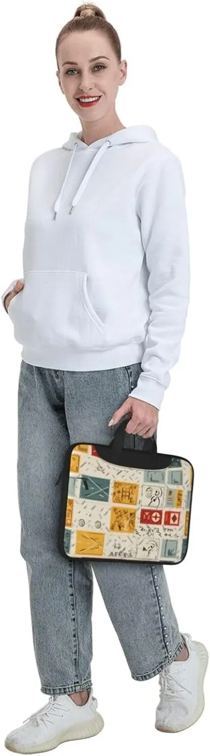 postal stationery Prints Laptop Bag - with Soft Interior, Multiple Pockets - Ideal for Men, Travel and Business