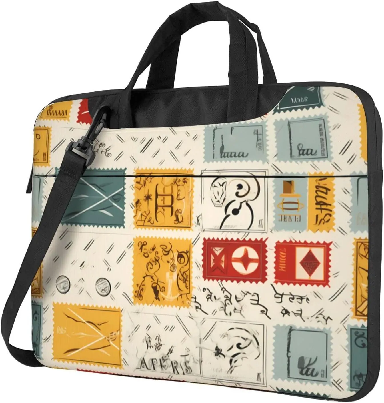 postal stationery Prints Laptop Bag - with Soft Interior, Multiple Pockets - Ideal for Men, Travel and Business
