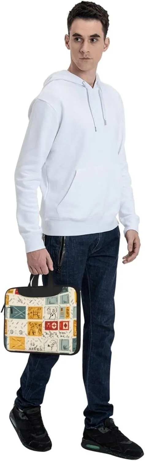 postal stationery Prints Laptop Bag - with Soft Interior, Multiple Pockets - Ideal for Men, Travel and Business