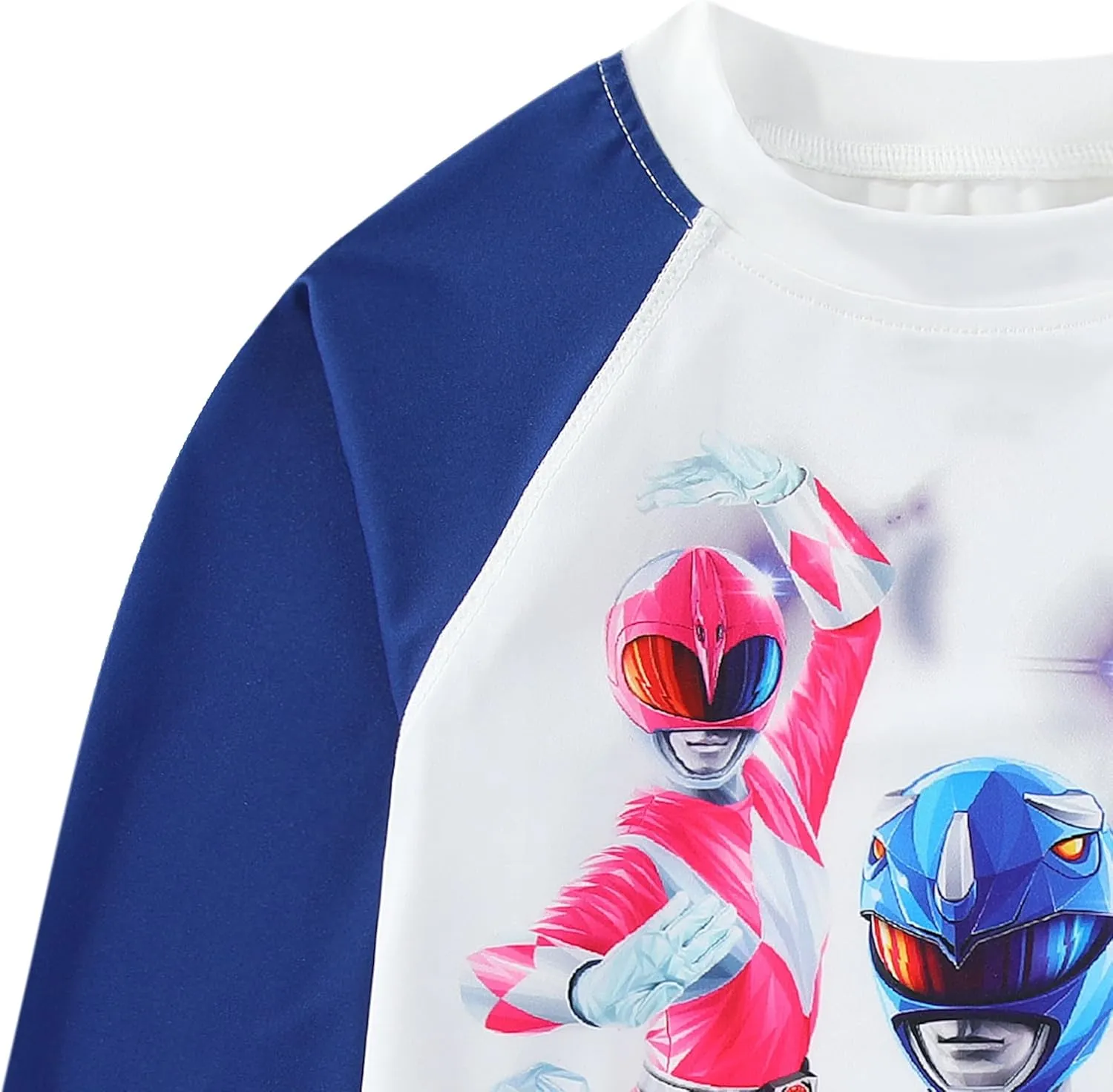 Power Rangers Boys UPF 50  Rash Guard and Swim Trunks for Big Kids