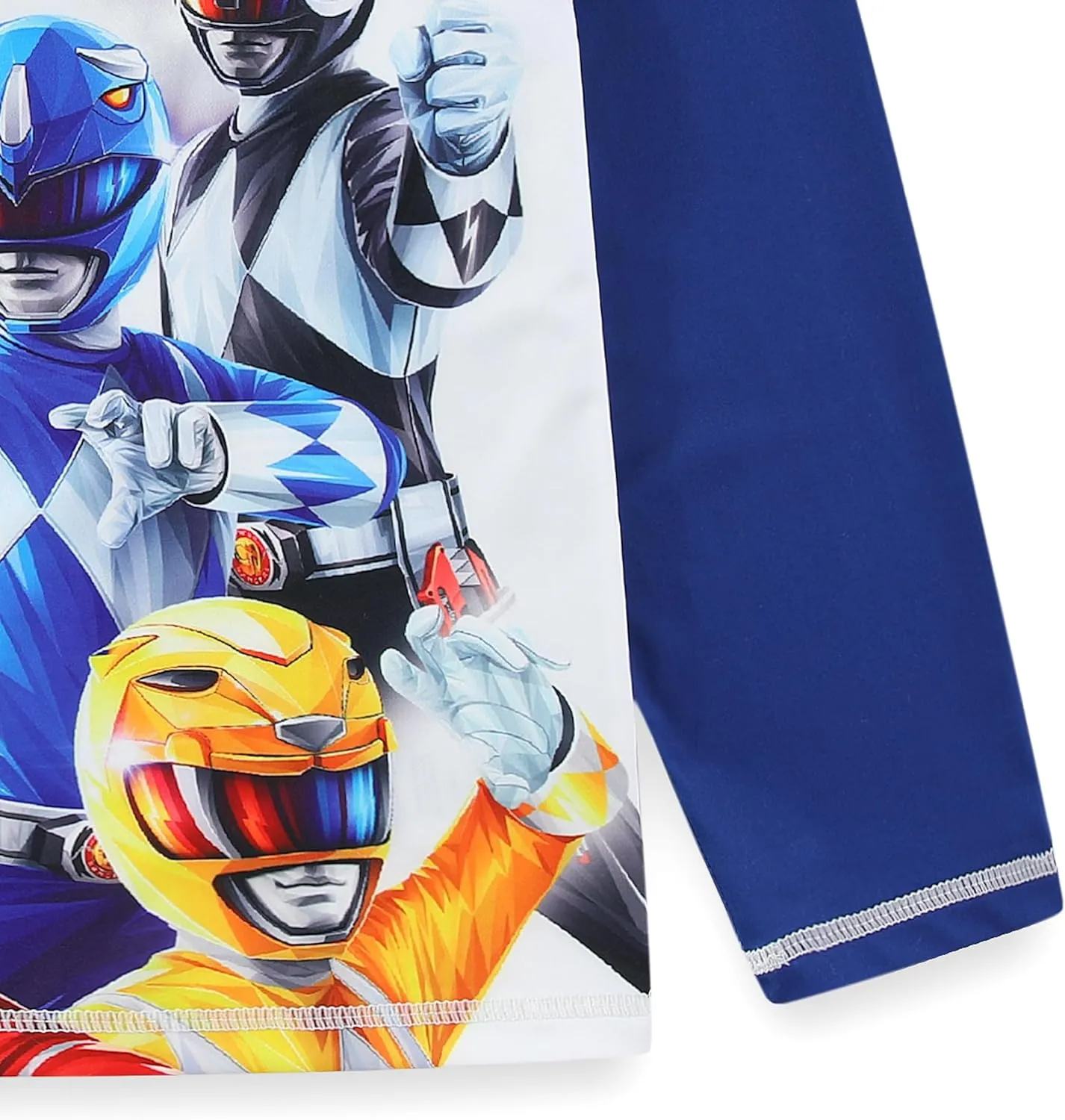 Power Rangers Boys UPF 50  Rash Guard and Swim Trunks for Big Kids