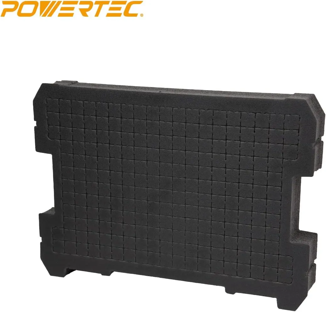 POWERTEC 2PCs Tool Box Foam Insert, Pluck Foam Tool Organizer for DEWALT DWST88801 TSTAK System, Customizable Foam Insert for Tool Case Fits DWST17808, DWST17807, DWST17805 (71585-P2)