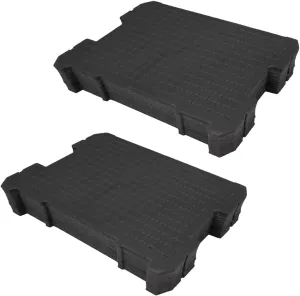 POWERTEC 2PCs Tool Box Foam Insert, Pluck Foam Tool Organizer for DEWALT DWST88801 TSTAK System, Customizable Foam Insert for Tool Case Fits DWST17808, DWST17807, DWST17805 (71585-P2)