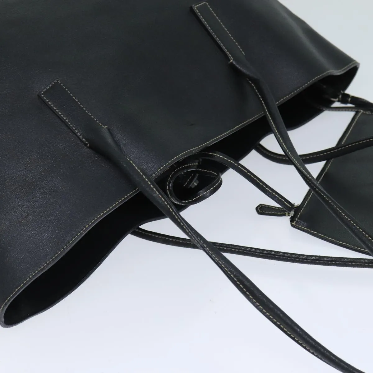 PRADA Tote Bag Leather Black fm3524
