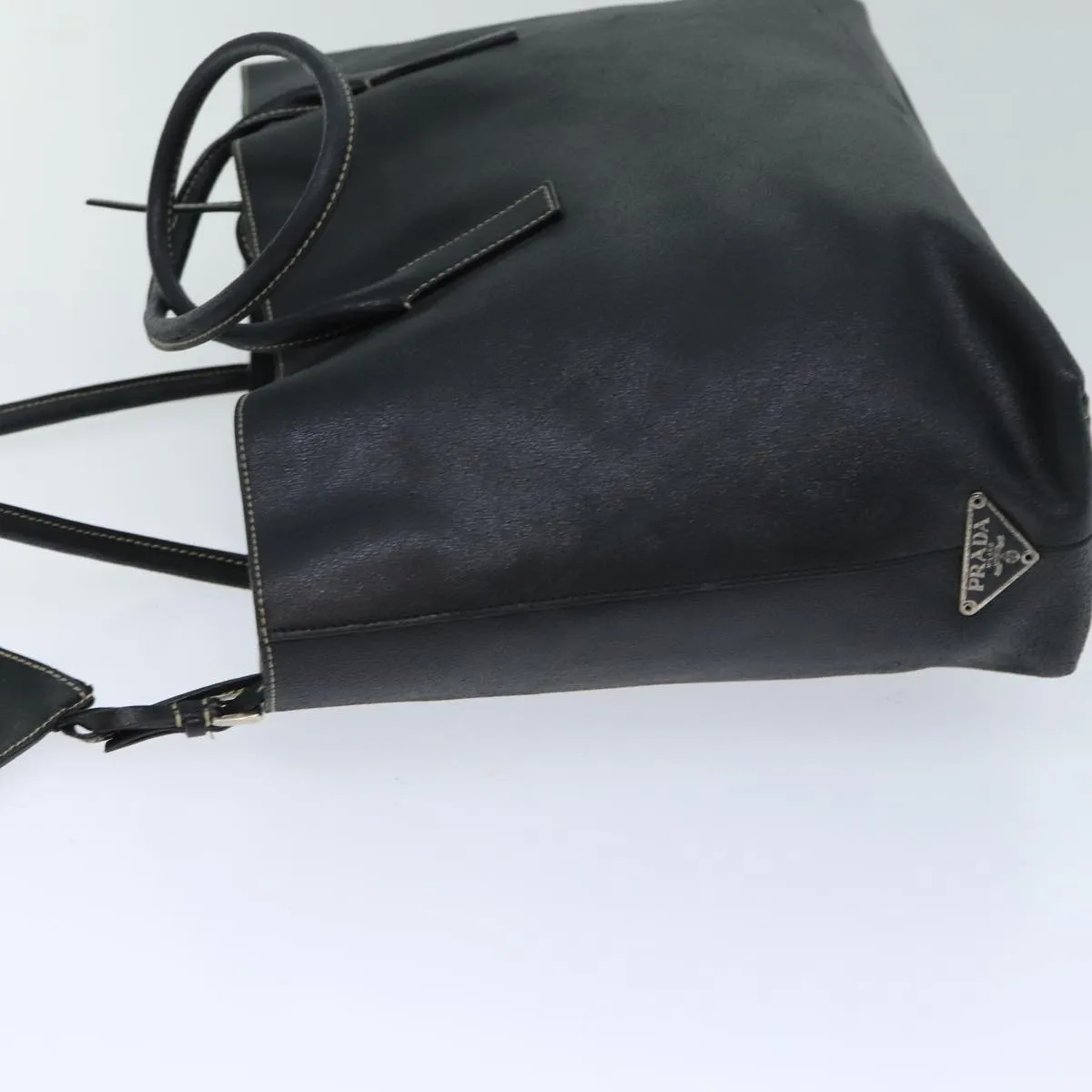 PRADA Tote Bag Leather Black fm3524