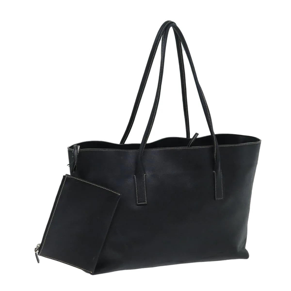 PRADA Tote Bag Leather Black fm3524