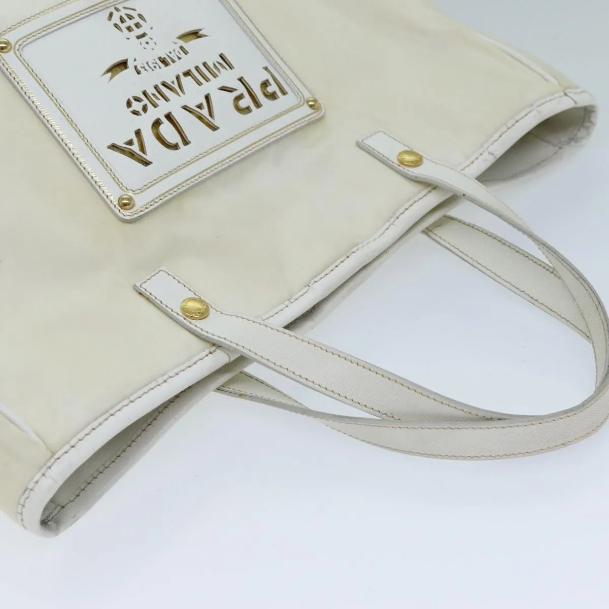 PRADA Tote Bag Nylon 2way White 73106