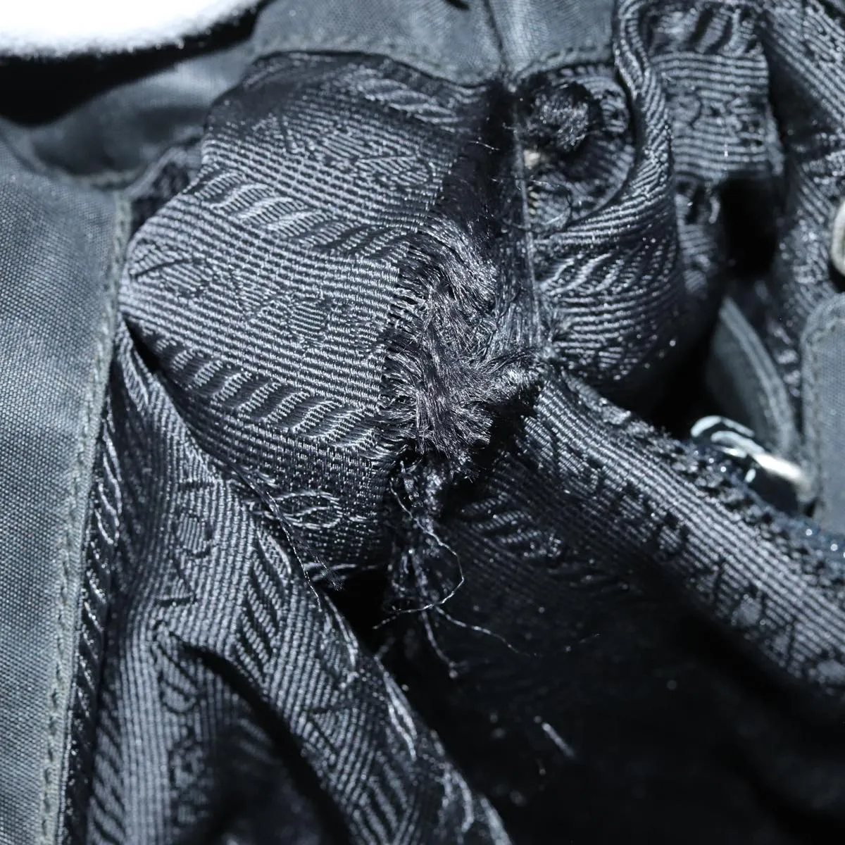 PRADA Tote Bag Nylon Black fm3523