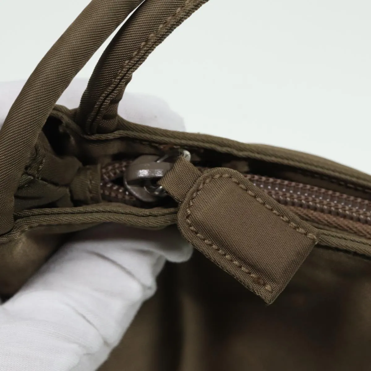 PRADA Tote Bag Nylon Brown 78260