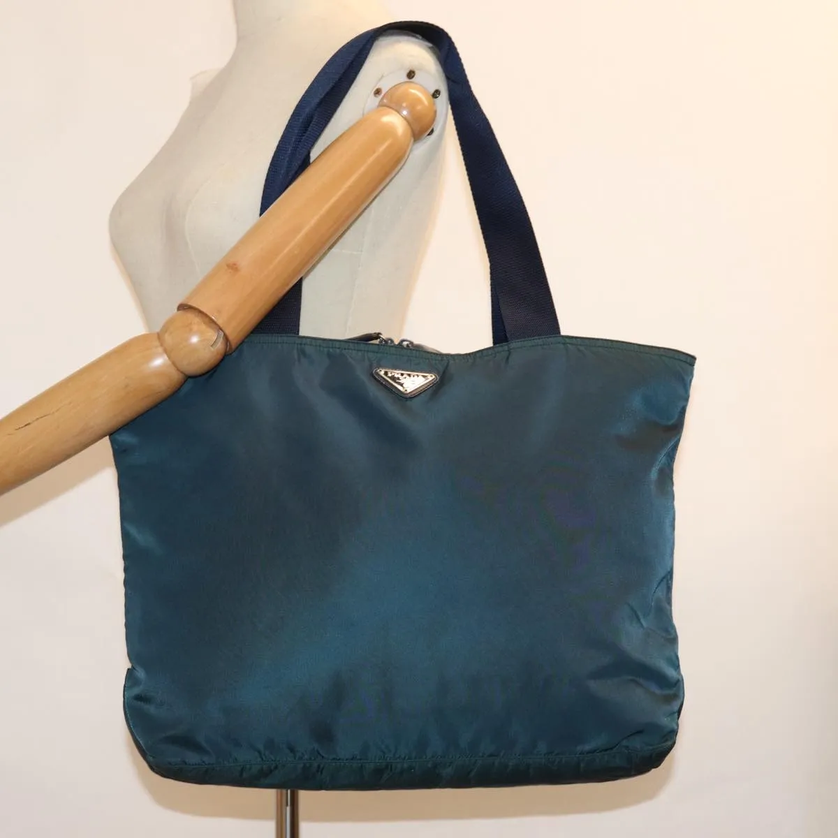 PRADA Tote Bag Nylon Navy 77231