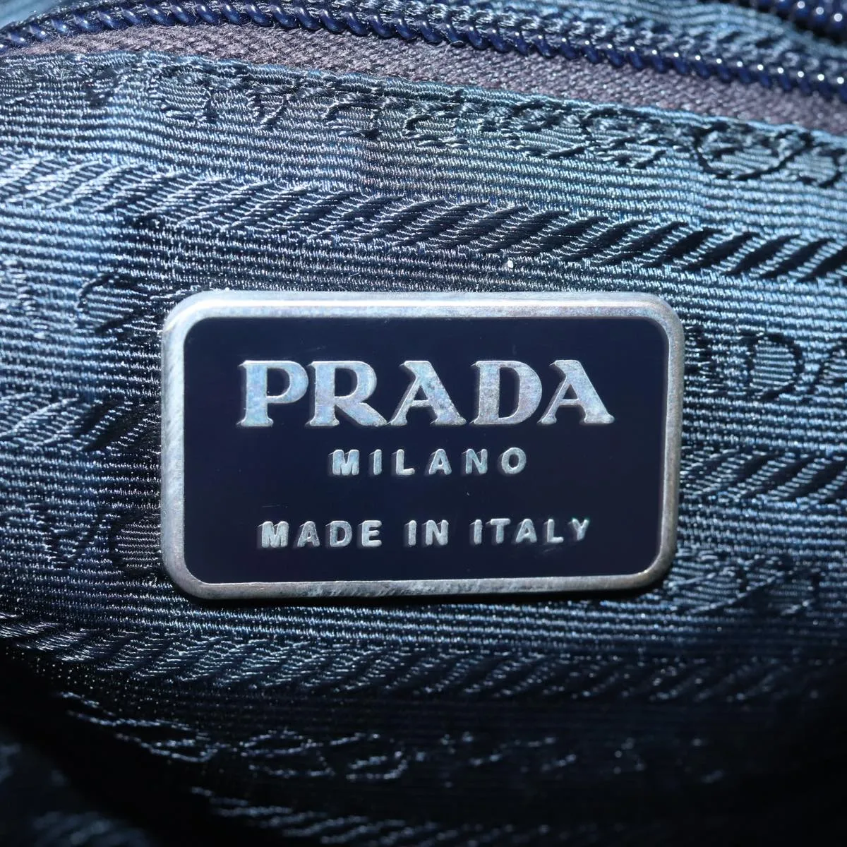 PRADA Tote Bag Nylon Navy 77231
