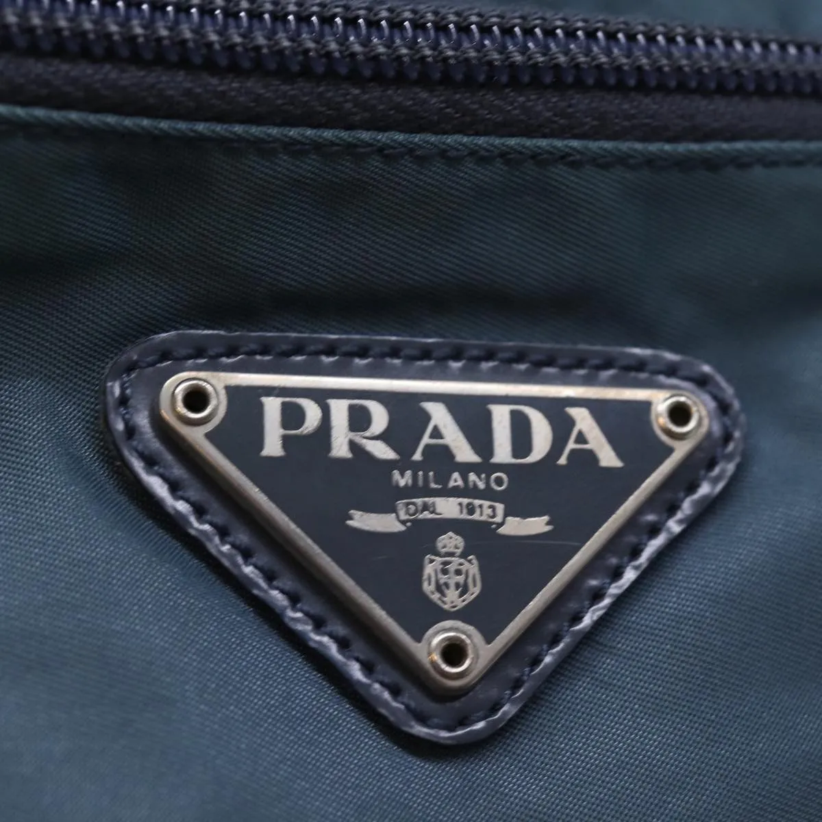 PRADA Tote Bag Nylon Turquoise Blue 74200