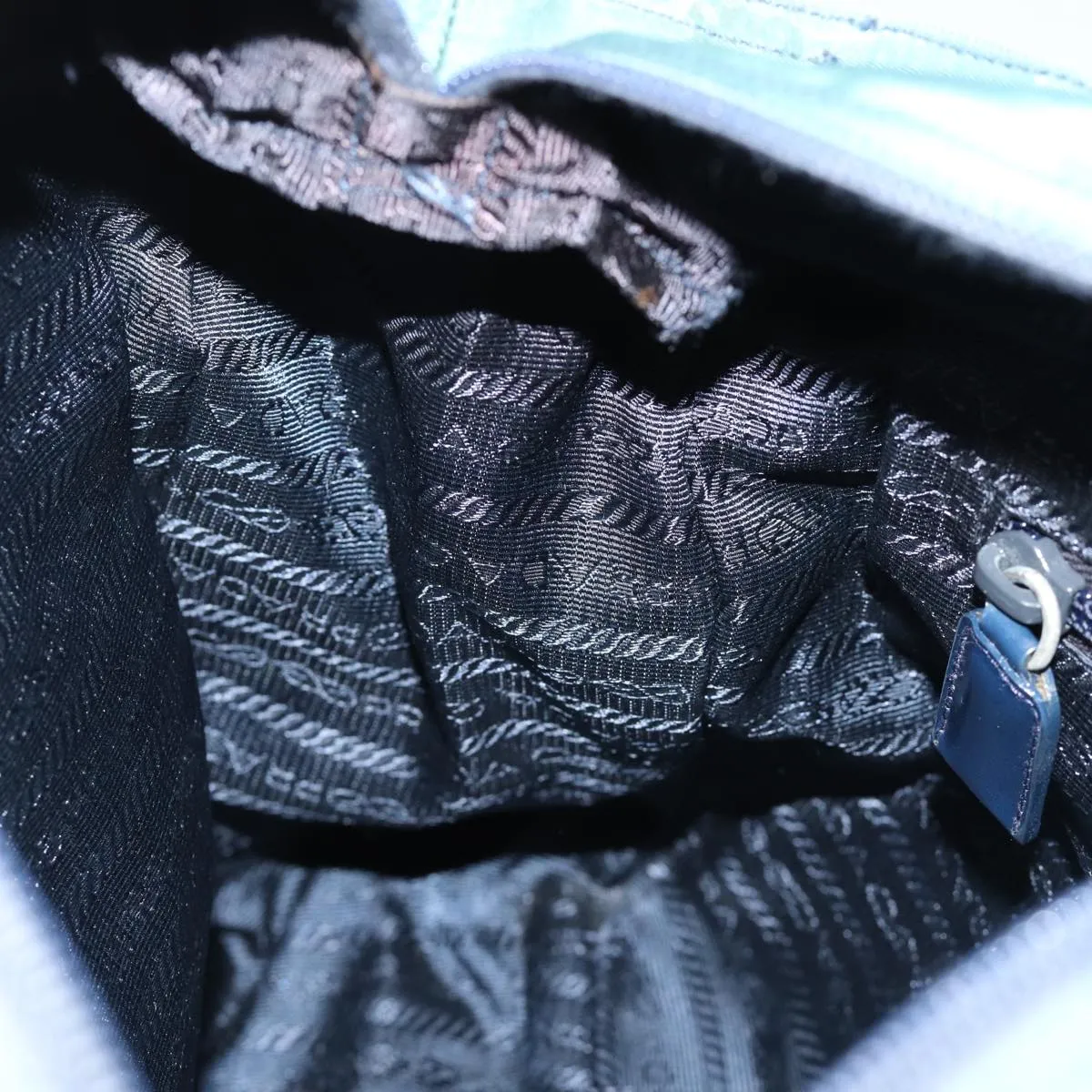 PRADA Tote Bag Nylon Turquoise Blue 74200
