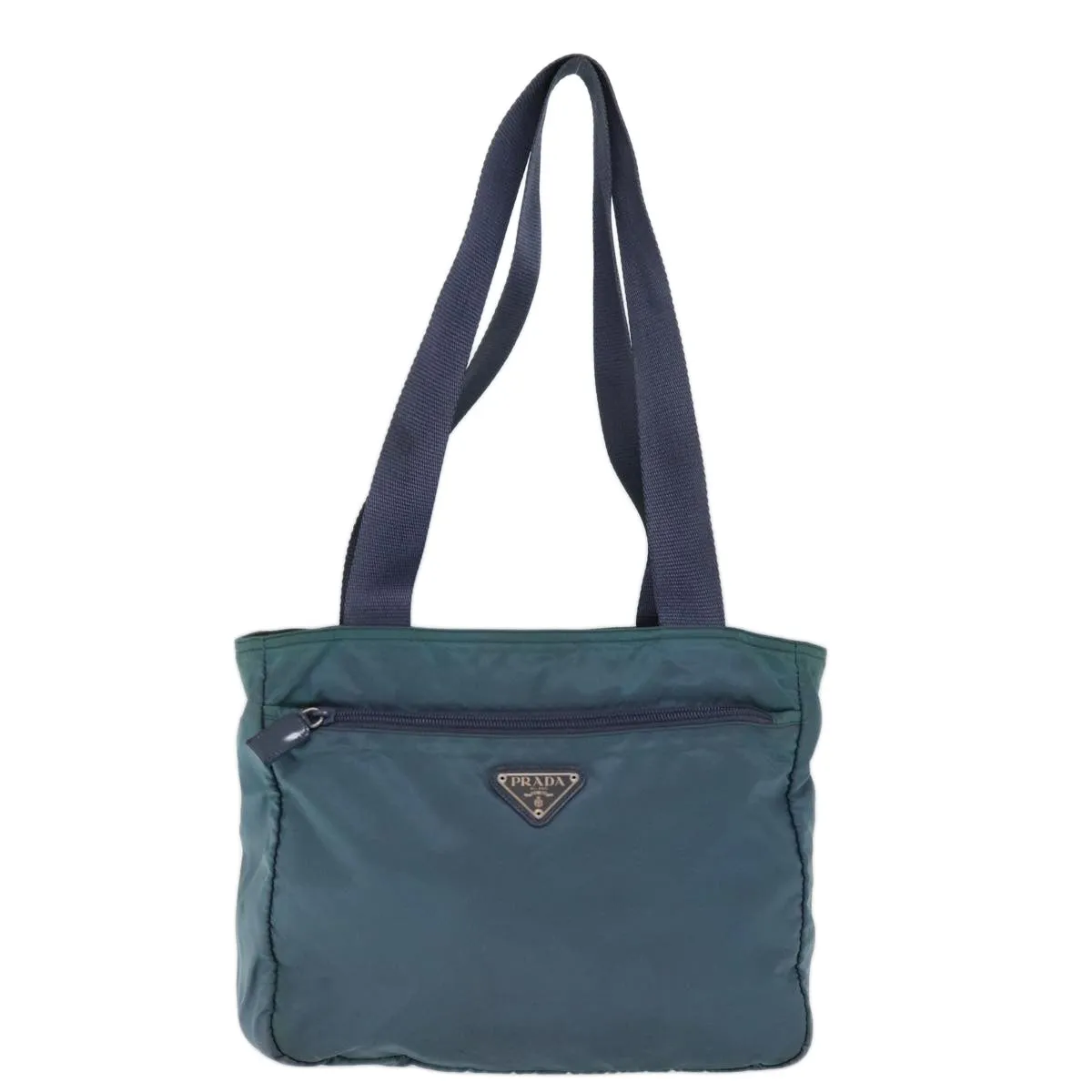 PRADA Tote Bag Nylon Turquoise Blue 74200