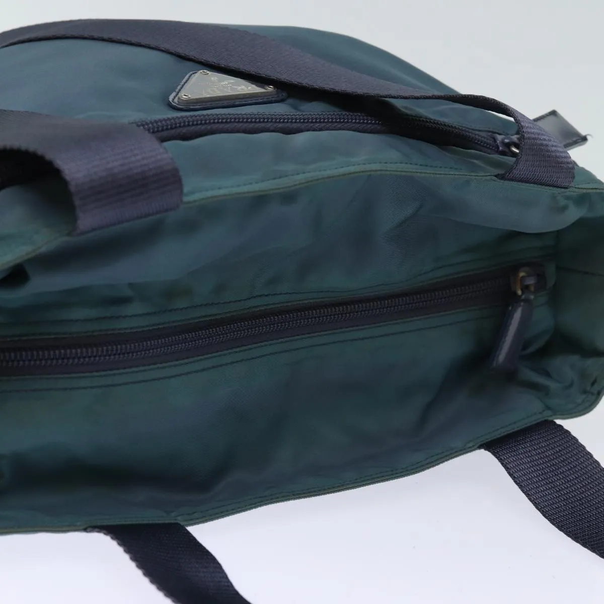 PRADA Tote Bag Nylon Turquoise Blue 74200