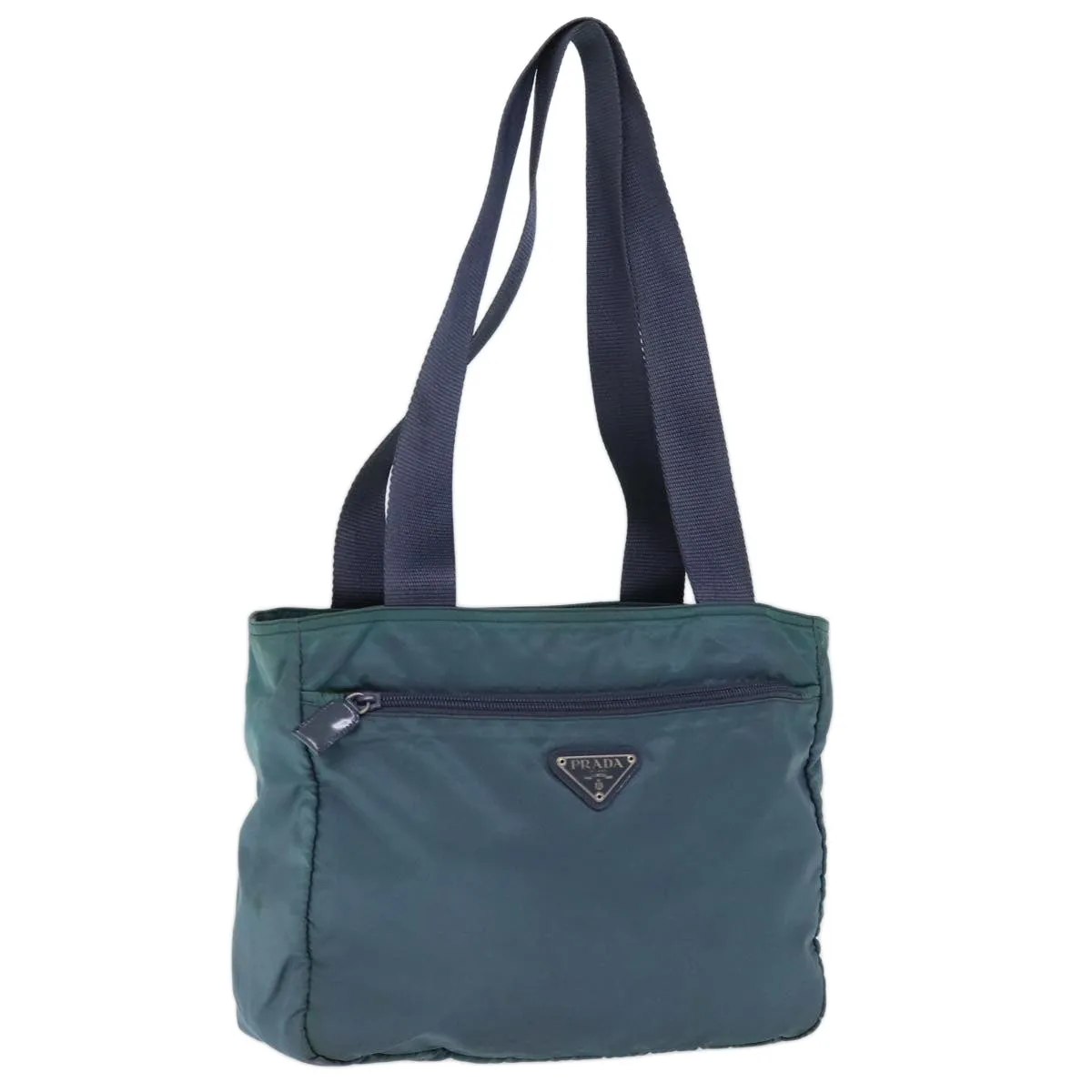 PRADA Tote Bag Nylon Turquoise Blue 74200