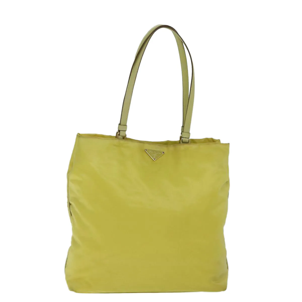 PRADA Tote Bag Nylon Yellow 77355