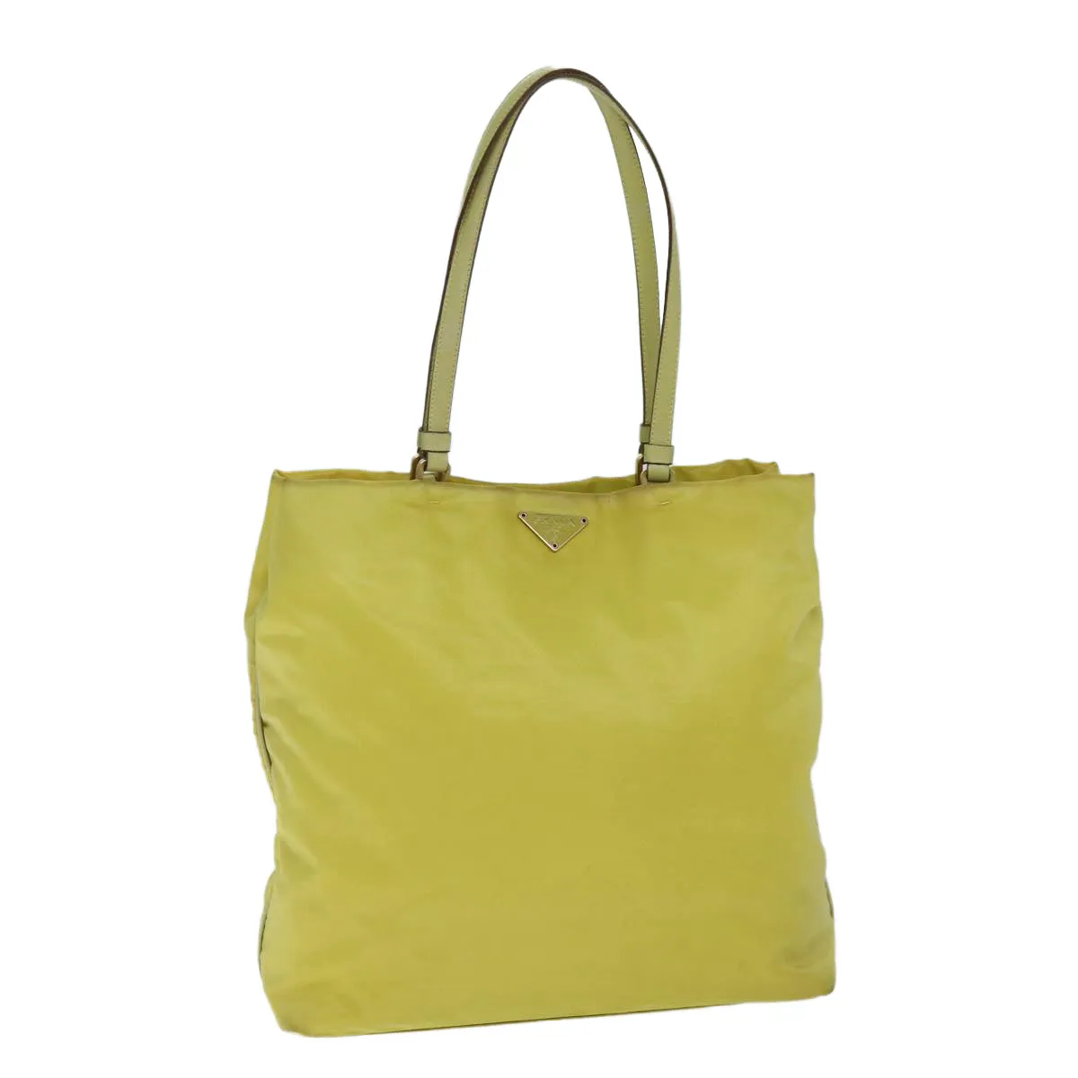 PRADA Tote Bag Nylon Yellow 77355