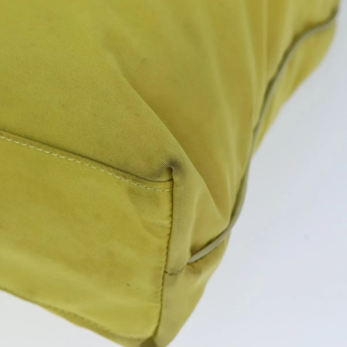 PRADA Tote Bag Nylon Yellow 77355