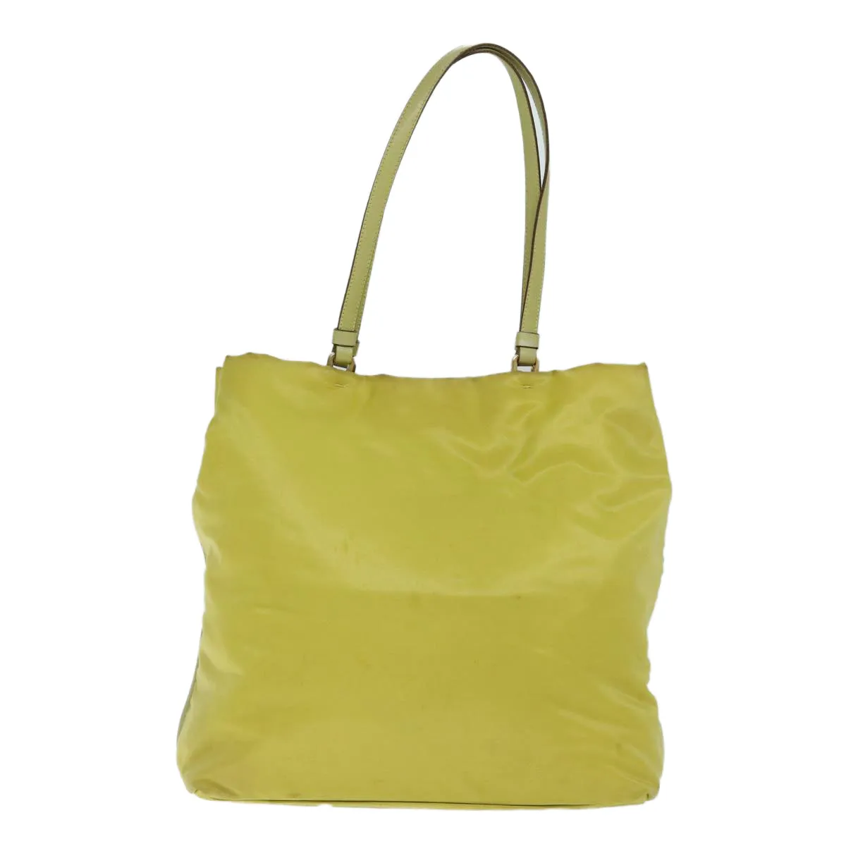 PRADA Tote Bag Nylon Yellow 77355