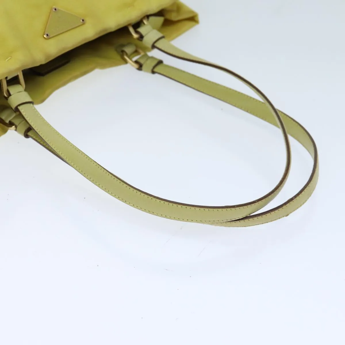 PRADA Tote Bag Nylon Yellow 77355