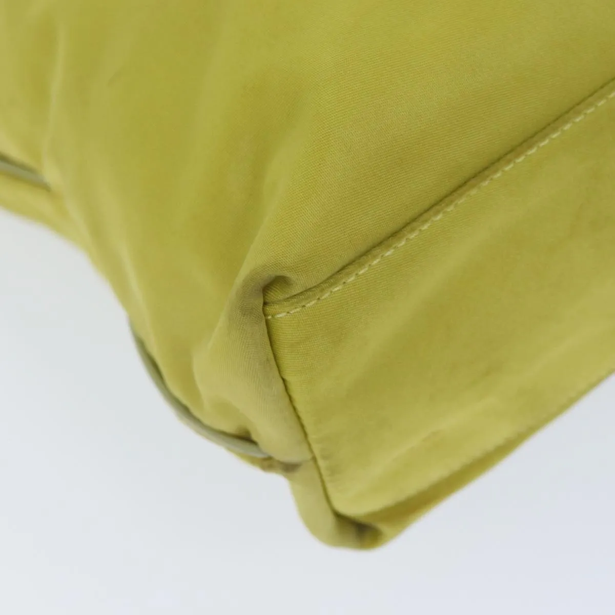 PRADA Tote Bag Nylon Yellow 77355