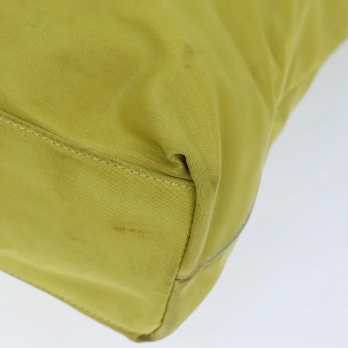 PRADA Tote Bag Nylon Yellow 77355