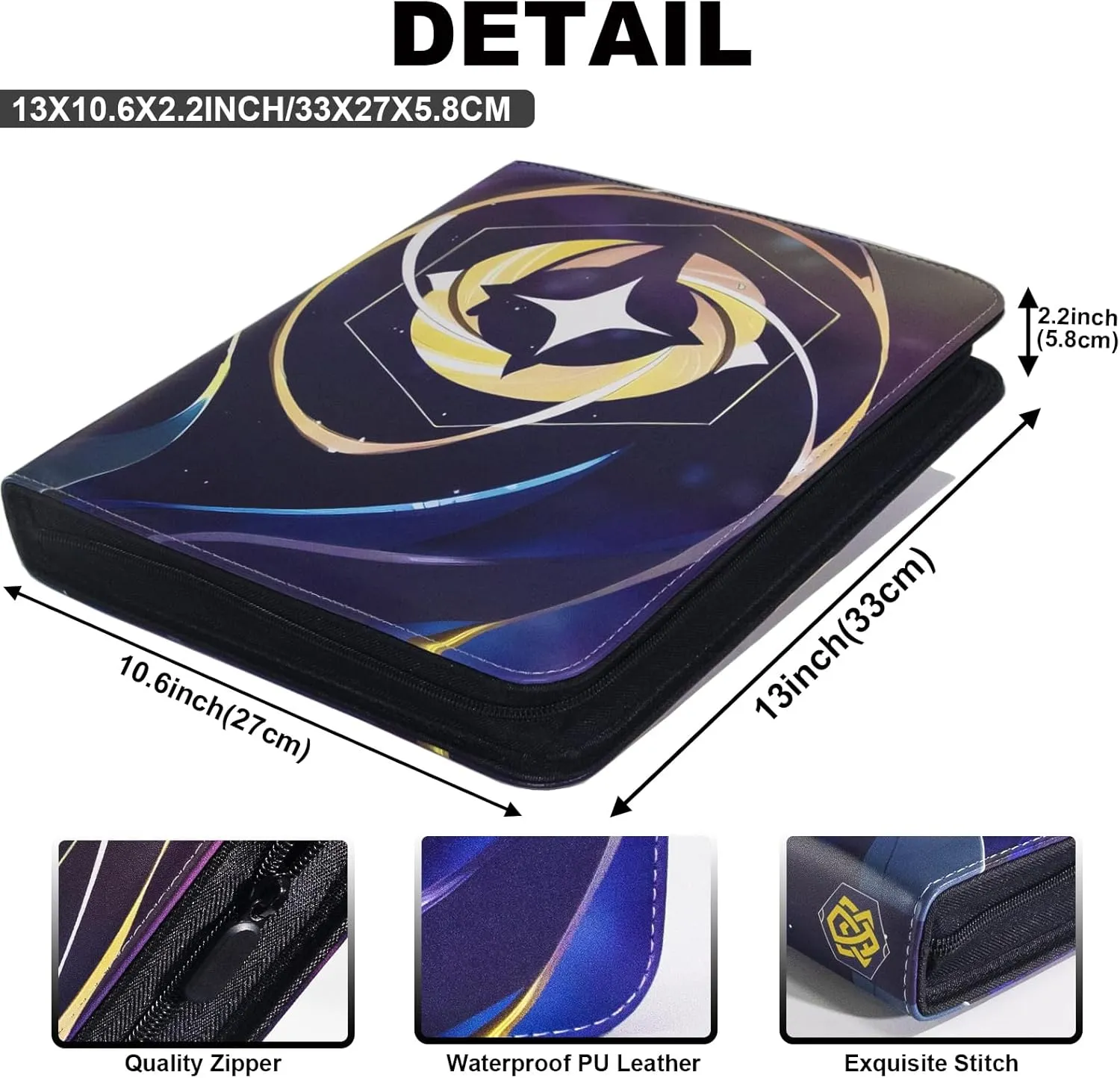 Premium Binder Compatible with Lorcana Cards 990 Pockets Collectible Card Holder for Sports Cards and other TCG Trading Cards with 55 Sleeves.