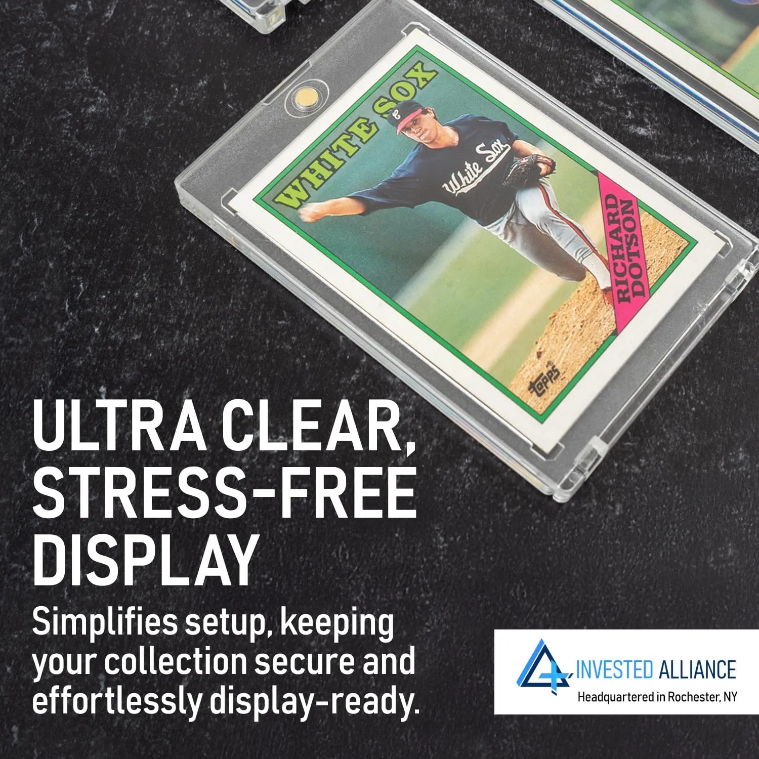 Premium Magnetic Card Holder (25 Pack) | 75PT Magnetic Card Holders for Trading Cards. Pro UV Card Protectors with Ultra Clear Design, One Touch Magnet Case for Trading and MTG Cards.