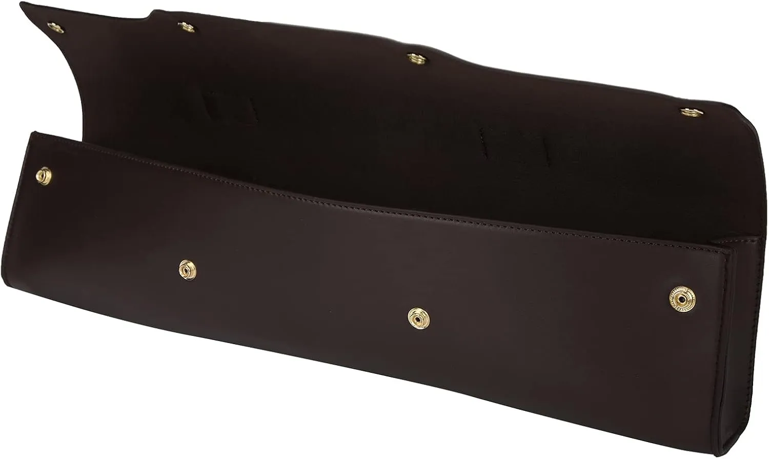 Premium Synthetic Leather Flute Carrying Bag with Shoulder Strap | Portable Flute Storage Case (Coffee)