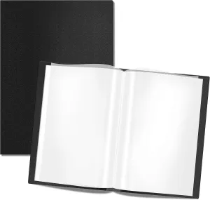 Presentation Book 40 Clear Pockets Sleeves Protectors Art Portfolio Clear Book for Artwork, Report Sheet, Letter (Can Accommodate 19.1 X 13.3inch)