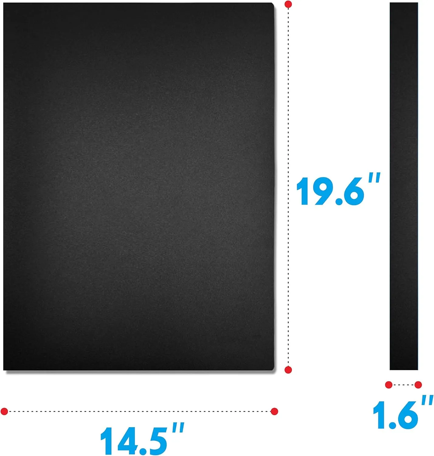 Presentation Book 40 Clear Pockets Sleeves Protectors Art Portfolio Clear Book for Artwork, Report Sheet, Letter (Can Accommodate 19.1 X 13.3inch)