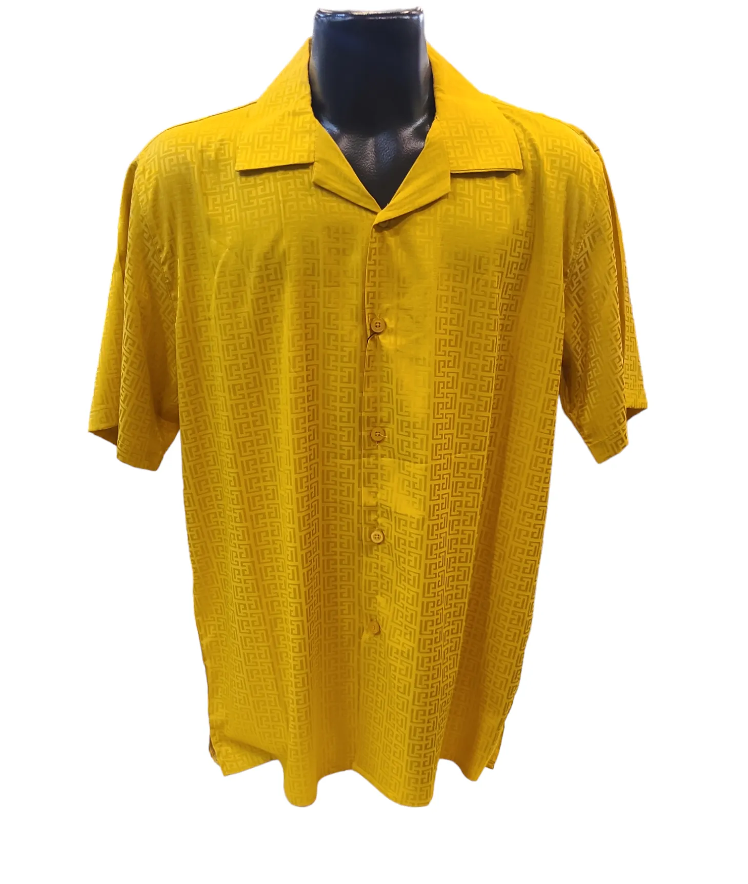 Pronti pattern Short Sleeves Button Down Shirt