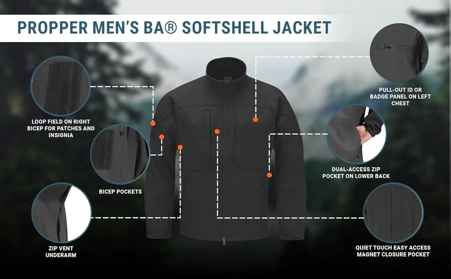 Propper Men's BA Softshell Jacket Coat